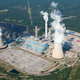 Aerial view of the James H Miller Jr coal plant in Alabama